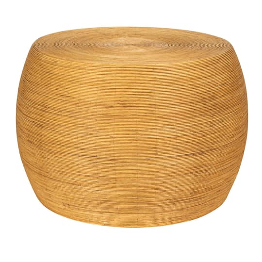 Hello Honey® 18" Natural Wide Rattan Round Accent Table